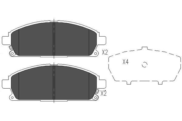 KAVO PARTS Bremžu uzliku kompl., Disku bremzes KBP-6516